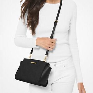 Michael Kors Selma Saffiano Leather Crossbody Bag
